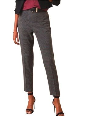 Banana Republic Plaid Hayden Pant Wool Blend Slim Ankle Career Preppy Petite 00